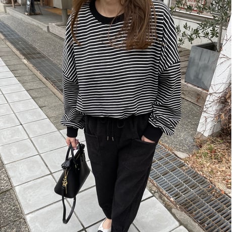 Boader long t-shirts(Black)