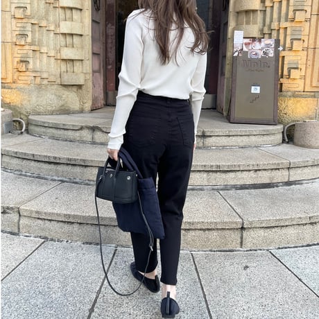 Cotton stretch taperd pants