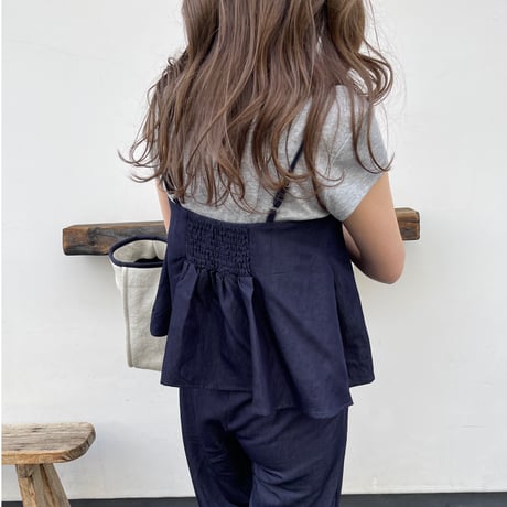 Flare camisole setup(Navy)