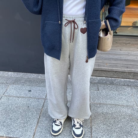 Heart sweat pants (Gray)