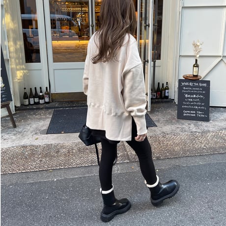 Slit design sweat(Beige)
