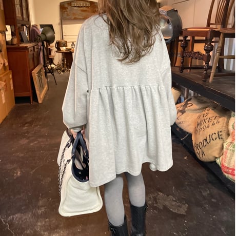 Square neck mini onepiece(Gray)