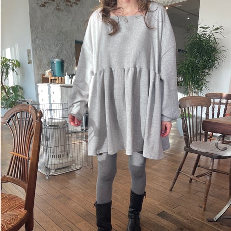 Square neck mini onepiece(Gray)