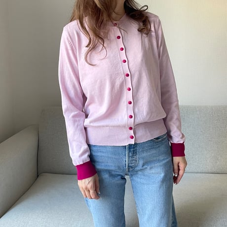 Bicolor cardigan(Pink)