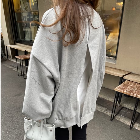 Back open sweat(Gray)
