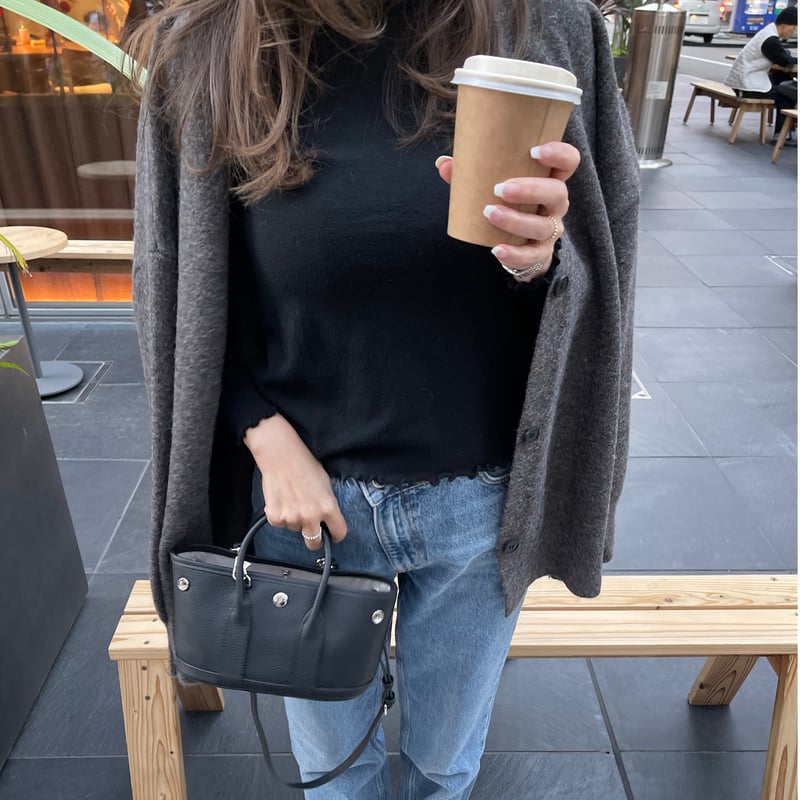 バッグ Leather mini tote bag(Black) Leather mini tote bag(Black) | K