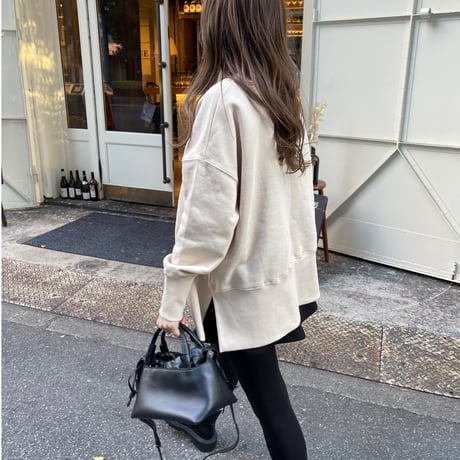 Slit design sweat(Beige)