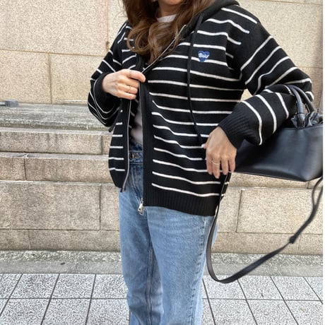 Heart knit foodie (Boader black)