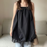 Balloon chiffon mini onepiece(Black)