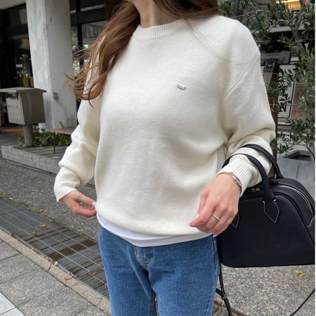 Gold plate basic knit(Ivory)