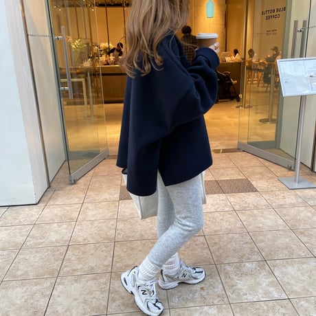 Fleece v-neck pullover(Navy)