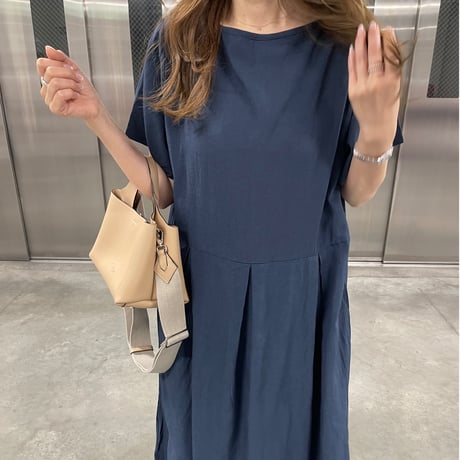 Mellow long onepiece(Navy)
