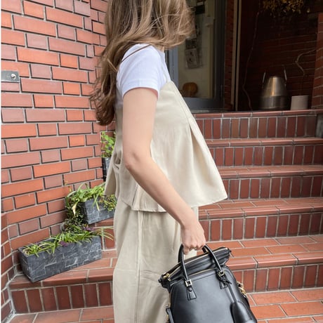 Flare camisole setup(Beige)