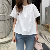 A-line gather flare tops(White)