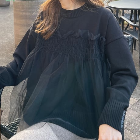 Feminine knit(Black)
