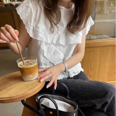Sailor lace blouse(White)