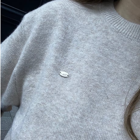 Gold plate basic knit(Beige)