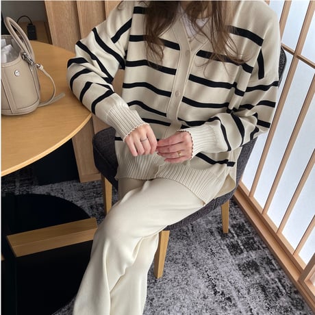 Boader cardigan setup(Ivory)