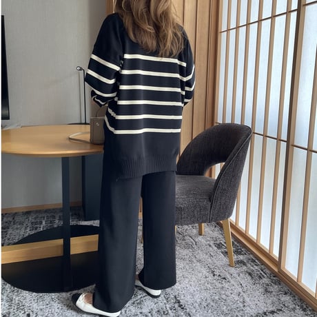 Boader cardigan setup(Black)