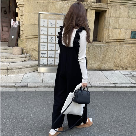 Leather mini square bag(Black)
