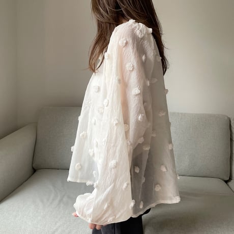 Sheer dot blouse(Ivory)