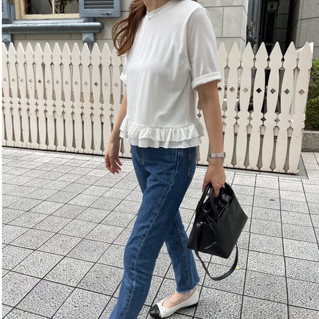 Frill t-shirts (White)
