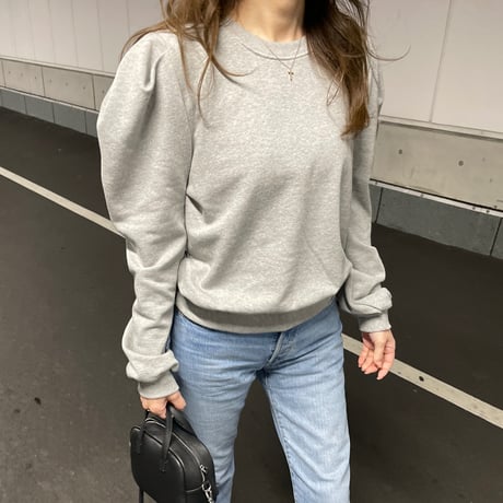 Puff sleeve sweatshirts(Gray)