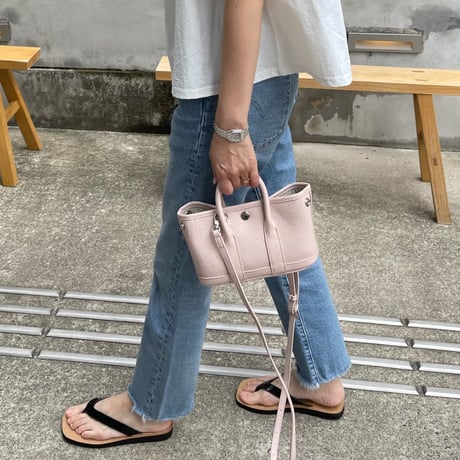 Leather mini tote bag(Baby pink)付属ポーチなし