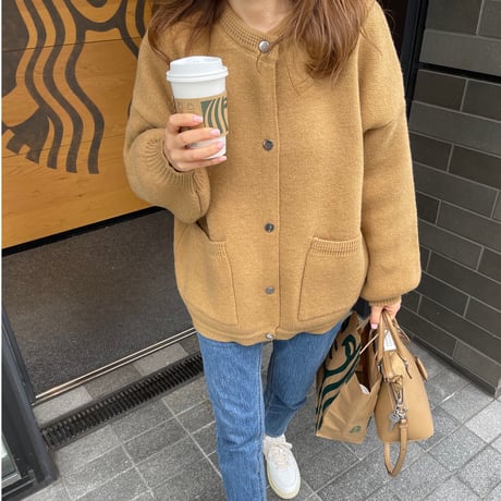 Double pocket cardigan(Camel)