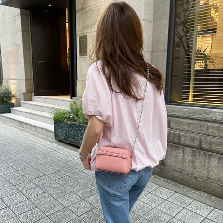 【6月再販】 Leather mini pochette(Pink)
