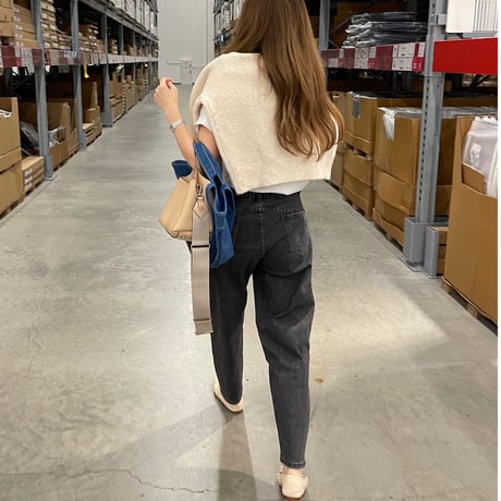 Taperd stretch soft denim(Gray)