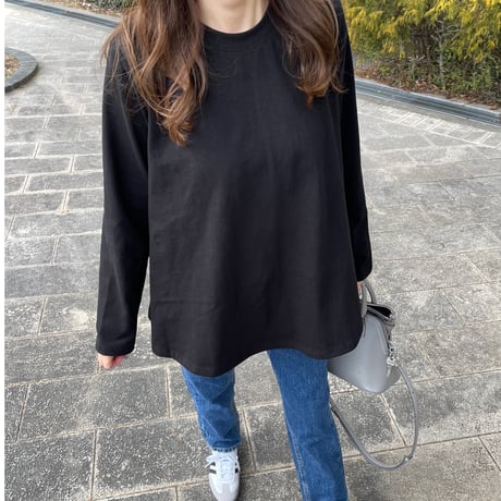 A-line flare t-shirts (Black)