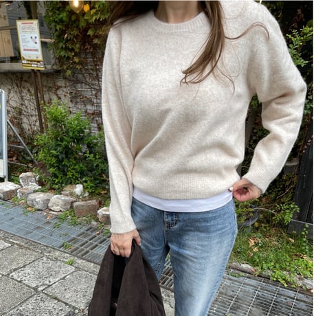 Soft knit pullover(Oatmeal)