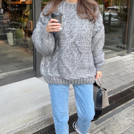 Low gauge volume knit(Gray)