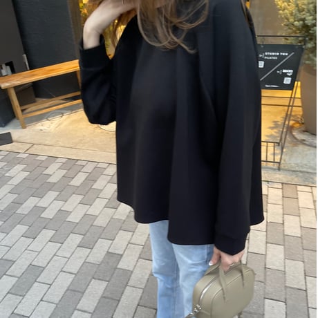 Flare slit sweat(Black)