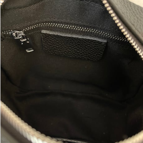 Leather mini square bag(Black)