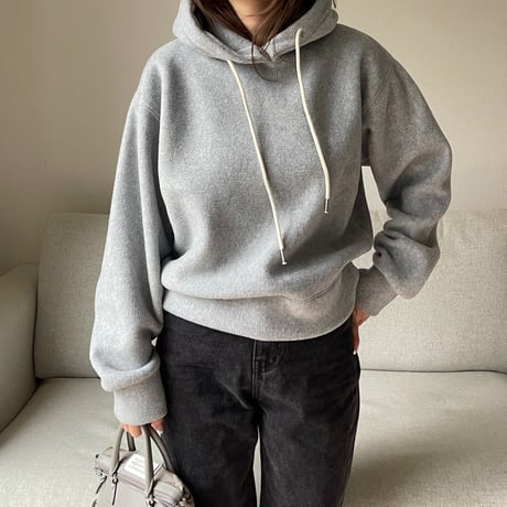 Fluffy foodie pullover(Gray)
