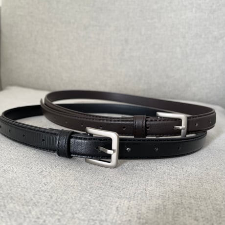 Real lather square belt