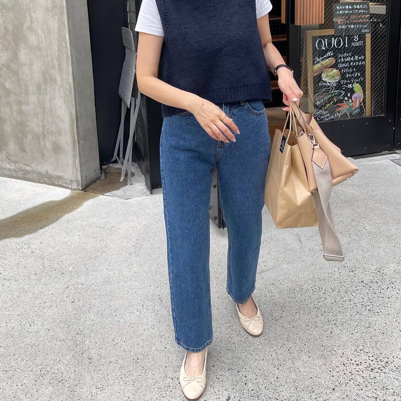 セレクトショップK デニムタックテーパードパンツ Tapered denim | K