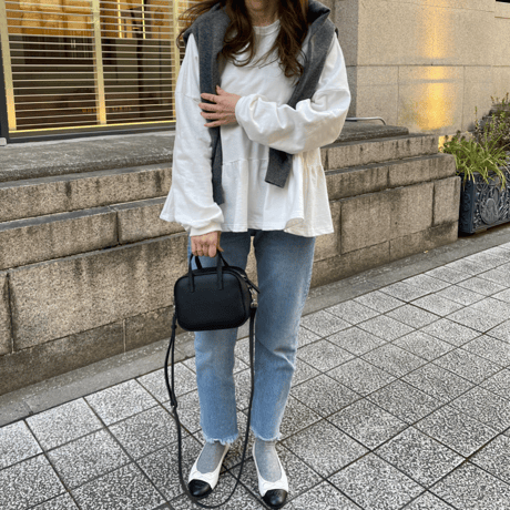 Teard flare sweat(White)