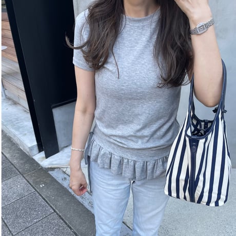 Leather stripe bag