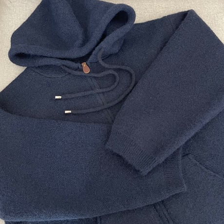 Foodie knit parker (Navy)