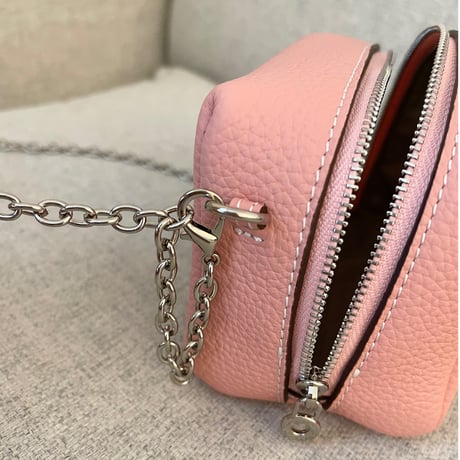 【6月再販】 Leather mini pochette(Pink)