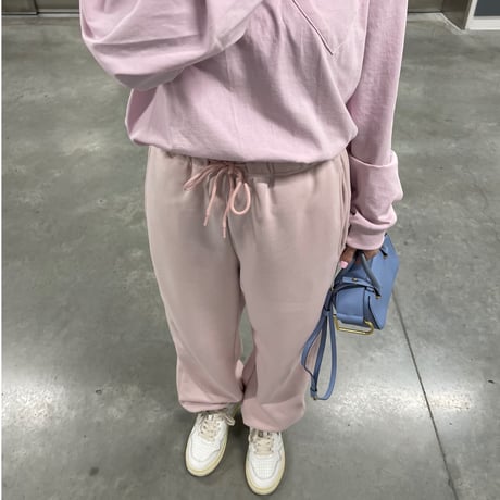 Heart pocket sweat pants(Pink)