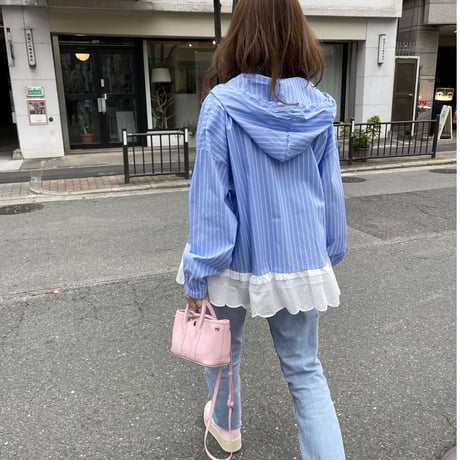 Frill foodie jamper(Blue)