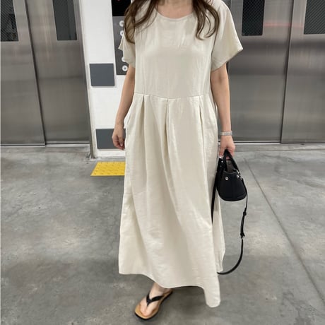 Mellow long onepiece(Beige)