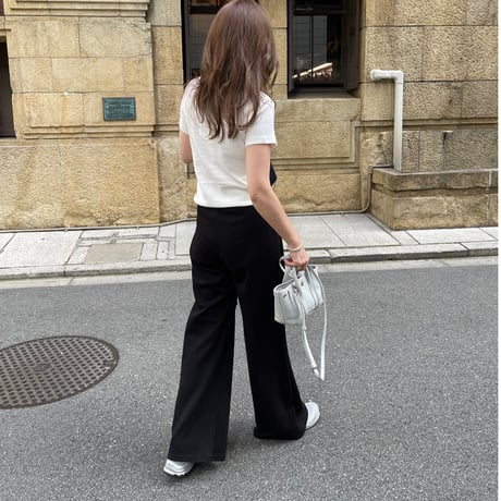 Soft flare sweat pants(Black)