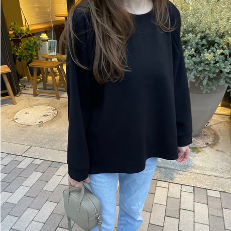 Flare slit sweat(Black)