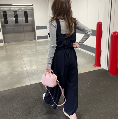 Wide pants salopetto(Navy)