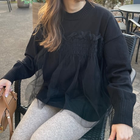 Feminine knit(Black)
